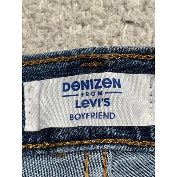 Levi's Denizen Boyfriend Jeans Womens 6 (34 x 25) Blue Straight Leg Cuffed Legs - Picture 5 of 10